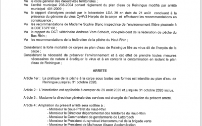 CYHV 3 (Cyprinid herpesvirus 3) — Mesures d’urgence